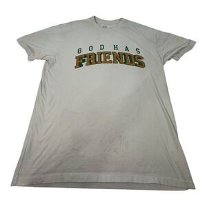 God‎ Has Friends Anchored LA T Shirt Beige Green Brown Graphic XL Menswear